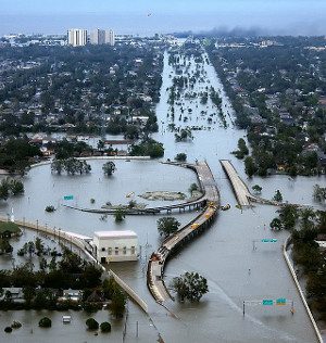 Inondations dues à l'ouragan Katrina à La Nouvelle
Orléans en 2005. © U.S. Coast Guard