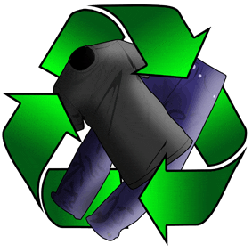 recyclage vêtement logo