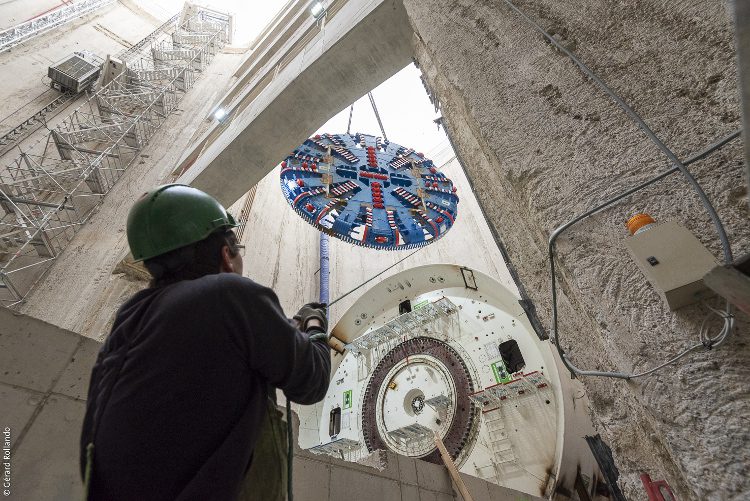 La présence de tunneliers engendre de nouveaux risques
pour les ouvriers. © Société du Grand Paris / Gérard Rollando