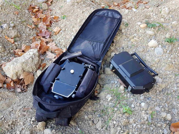 Une minute trente suffit pour déployer
ce drone qui se loge dans un sac dédié.
© Diodon Drone Technology
