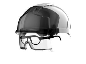 Casque de sécurité intégrant des lunettes