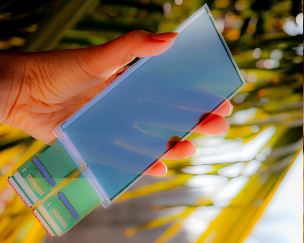 Ce capteur organique transforme la surface de l’écran d’un smartphone en lecteur d’empreintes digitales à haute résolution. © Isorg