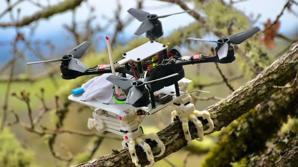 le-drone-possede-des-serres-robotisees-inspirees-du-faucon-pelerin